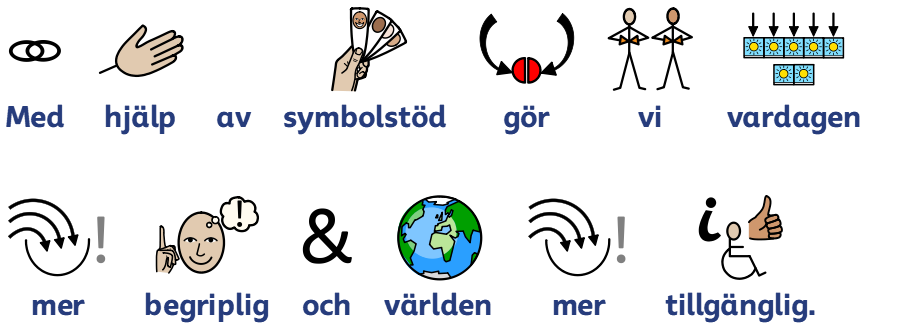 Med hjälp av symbolstöd gör vi vardagen mer begriplig och världen mer tillgänglig.